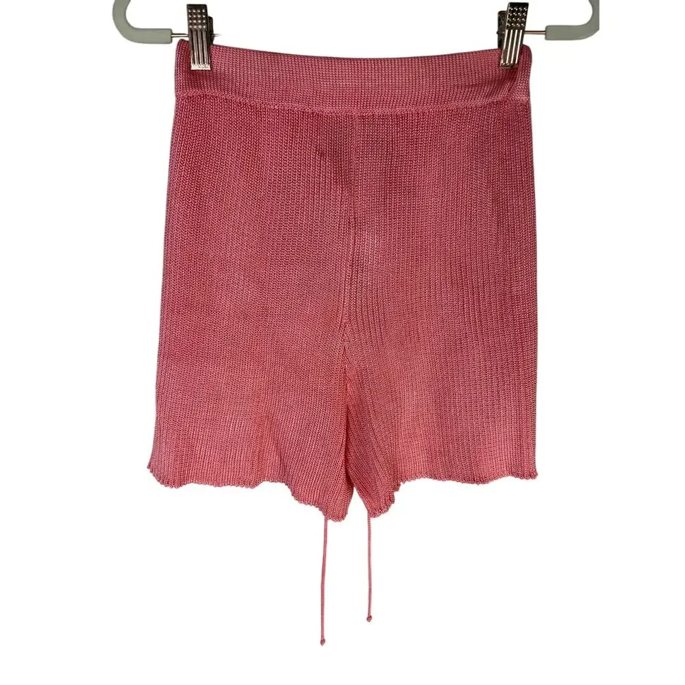 Calle Del Mar Shorts Ribbed Knit Lounge Summer Preppy Boho Festival Vacation S